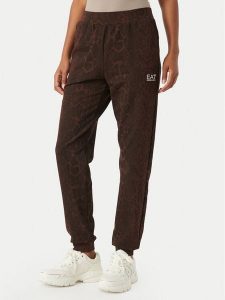 EA7 Emporio Armani Spodnie dresowe 7W001416 AF26043 F6007 Brązowy ciemny Regular Fit. Brązowe spodnie dresowe EA7 Emporio Armani, s, bez wzorów, z bawełny. Za 489,99 zł.