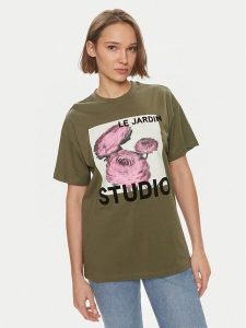 ONLY T-Shirt Pixie 15316702 Zielony Regular Fit. Zielone t-shirty ONLY, s, bez wzorów, z bawełny, bez kołnierzyka, bez ramiączek. Za 59,99 zł.
