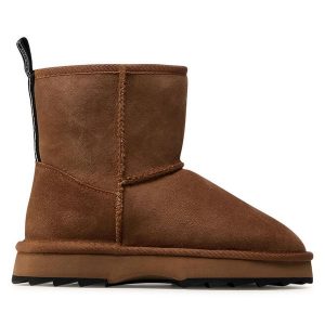 Śniegowce EMU Australia. Brązowe buty zimowe EMU Australia, bez obcasa, bez zapięcia. Za 699,99 zł.