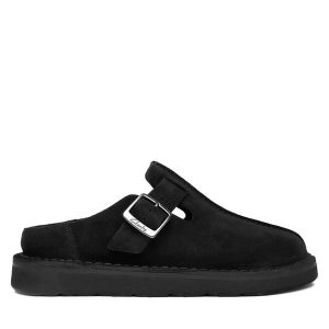 Klapki Clarks. Czarne klapki Clarks, bez wzorów, bez obcasa. Za 439,99 zł.