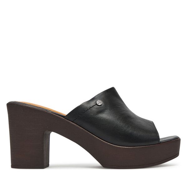 Klapki Lasocki. Czarne klapki Lasocki, bez wzorów, bez obcasa. Za 169,99 zł.