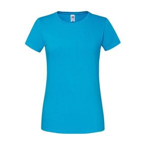 Koszulka Damska Iconic 190. Niebieskie bluzki FRUIT OF THE LOOM, m, bez wzorów, sportowe, bez kołnierzyka, bez ramiączek. Za 37,99 zł.