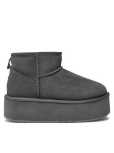 EMU Australia Śniegowce Stinger Micro Flatform W13082 Szary. Szare buty zimowe EMU Australia, ze skóry, bez obcasa, bez zapięcia. Za 689,00 zł.
