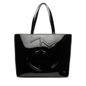Torebka Eva Minge. Czarne shopper bag Eva Minge, bez wzorów, bez dodatków. Za 239,99 zł.
