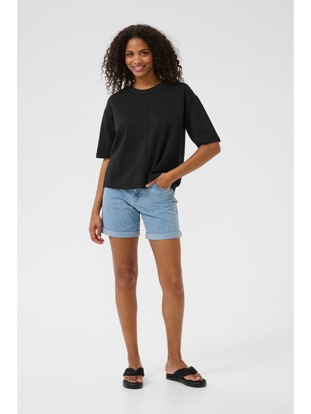 Kaffe Koszulka w kolorze czarnym rozmiar: XS. Czarne bluzki Kaffe, xs, bez wzorów, bez kołnierzyka, bez ramiączek. Za 74,46 zł.