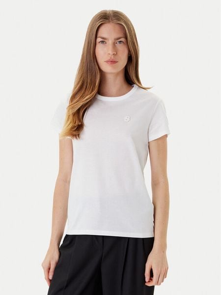 BOSS T-Shirt Eventsa8 50545671 Biały Slim Fit. Białe t-shirty Boss, m, bez wzorów, z bawełny, bez kołnierzyka, bez ramiączek. Za 199,99 zł.