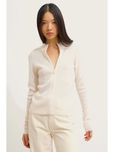 AUTHENTIC CASHMERE Kaszmirowy kardigan "Alberte" w kolorze kremowym rozmiar: XL. Brązowe kardigany AUTHENTIC CASHMERE, z kaszmiru. Za 372,43 zł.