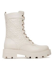 Guess Trzewiki FLTYAN ELE10 Écru. Botki Guess, z aplikacjami, ze skóry, bez obcasa, na płaskiej podeszwie, bez zapięcia. Za 549,99 zł.