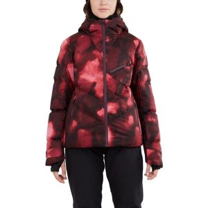 Damska kurtka narciarska Fundango Elyra Padded. Czerwone kurtki sportowe FUNDANGO, na zimę, xs, bez wzorów, bez kaptura, narciarskie. W wyprzedaży za 499,00 zł.