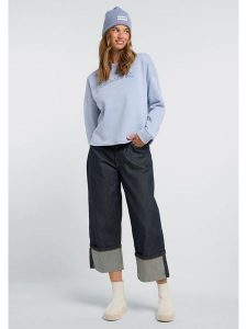 ELBSAND Bluza "Edrun" w kolorze błękitnym rozmiar: XL. Niebieskie bluzy ELBSAND, xl, bez wzorów, z bawełny, bez kaptura. Za 165,99 zł.