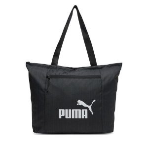 Torebka Puma. Czarne shopper bag Puma, bez wzorów, bez dodatków. Za 109,99 zł.