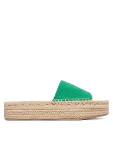 Calvin Klein Espadryle Ebeth HW0HW02894 Zielony. Zielone espadryle Calvin Klein, bez wzorów, z materiału, bez obcasa. Za 409,99 zł.
