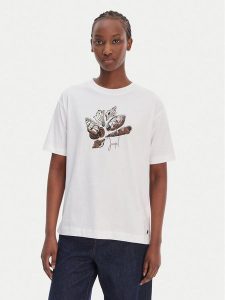 JOOP! T-Shirt Tristiane 30102427 Biały Regular Fit. Białe t-shirty JOOP!, bez wzorów, z bawełny, bez kołnierzyka, bez ramiączek. Za 259,99 zł.