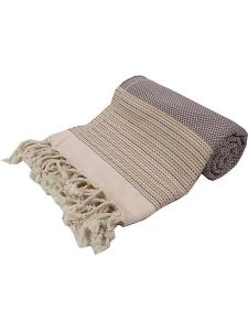 Samimi Chusta hammam w kolorze żółto-brązowym - 180 x 100 cm rozmiar: onesize. Brązowe apaszki i chusty Samimi, bez wzorów, z bawełny. Za 69,99 zł.