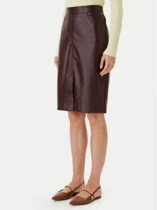 Calvin Klein Jeans Spódnica z imitacji skóry LV047E603G Brązowy Regular Fit. Brązowe spódnice Calvin Klein Jeans, bez wzorów, z jeansu. Za 449,99 zł.