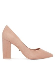 DeeZee Czółenka DZ0010 LIGHT PINK SU Różowy. Czerwone czółenka DeeZee, bez wzorów, z materiału, bez obcasa, bez zapięcia. Za 129,99 zł.