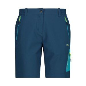 Bermudy damskie turystyczne CMP 33T5486. Niebieskie szorty CMP, bez wzorów, sportowe. W wyprzedaży za 188,99 zł.