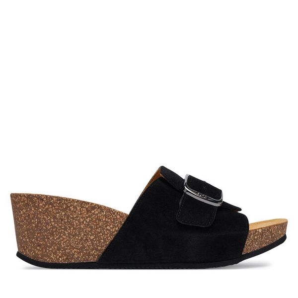 Klapki Scholl. Czarne klapki Scholl, bez wzorów, bez obcasa. Za 429,99 zł.