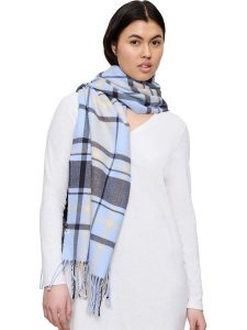 Triumph Szal w kolorze błękitno-granatowym rozmiar: 36-42. Niebieskie szaliki Triumph, bez wzorów, z materiału. Za 95,69 zł.