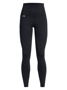 Under Armour Legginsy sportowe "Motion" w kolorze czarnym rozmiar: XS. Czarne legginsy Under Armour, xs, bez wzorów, z materiału, z podwyższonym stanem, outdoorowe. Za 114,17 zł.