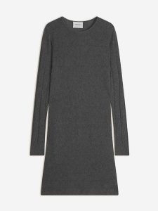 Perfect Cashmere Kaszmirowa sukienka "Lola" w kolorze szarym rozmiar: M. Szare sukienki Perfect Cashmere, na co dzień, m, bez wzorów, z kaszmiru, bez kołnierzyka, bez ramiączek, midi, proste. Za 434,99 zł.