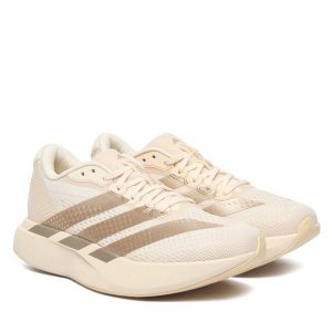 Buty do biegania adidas. Białe buty sportowe ADIDAS, bez wzorów, bez zapięcia, do biegania. Za 439,99 zł.