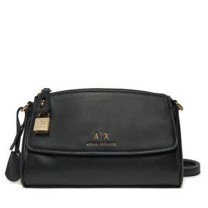 Torebka Armani Exchange. Czarne listonoszki Armani Exchange, bez wzorów, bez dodatków. Za 419,99 zł.