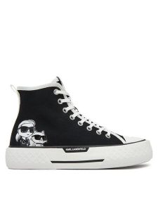 KARL LAGERFELD Trampki KL60654T Czarny. Czarne trampki KARL LAGERFELD, bez wzorów, z materiału, bez zapięcia. Za 329,99 zł.