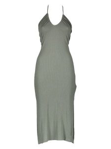 Roxy Sukienka w kolorze khaki rozmiar: XS. Brązowe sukienki Roxy, xs, bez wzorów, bez kołnierzyka, bez ramiączek, midi. Za 74,81 zł.