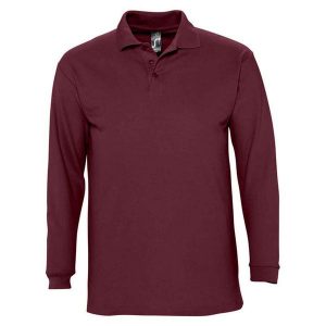 Koszulka Polo Z Długim Rękawem Dla Dorosłych Unisex Winter II. Brązowe bluzki SOL'S, s, bez wzorów, casualowe, bez kołnierzyka, bez ramiączek. Za 108,99 zł.