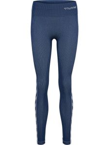 Damskie legginsy mid-rise Hummel MT Blaze. Niebieskie legginsy Hummel, bez wzorów, z dzianiny. Za 194,00 zł.
