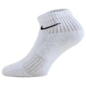 Amortyzowane Skarpety Za Kostkę Unisex Dla Dorosłych (zestaw 3 Sztuk). Białe skarpetki Nike, bez wzorów. Za 95,99 zł.