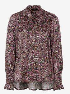 More & More Bluzka w kolorze czarno-różowym rozmiar: 42. Czarne bluzki More & More, s, bez wzorów, z wiskozy, klasyczne, bez kołnierzyka, bez ramiączek. Za 88,02 zł.