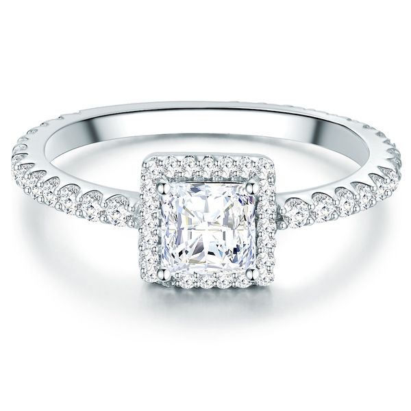 Trilani Srebrny pierścionek srebro wysokiej próby Cyrkonia srebrny Pierścionki 1 ct Damski. Szare pierścionki Trilani, z cyrkonią, srebrne. Za 288,99 zł.