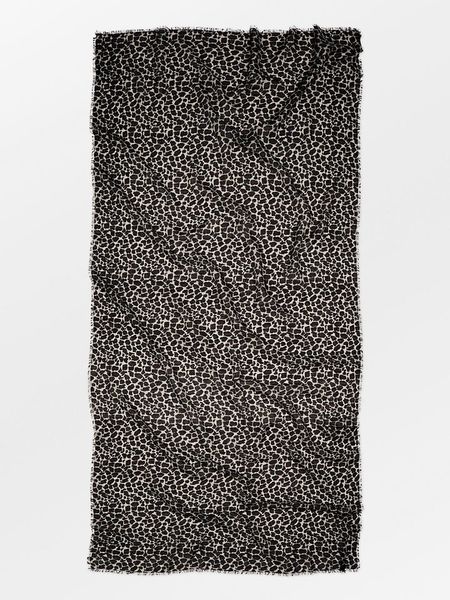 Becksöndergaard Wełniany szal w kolorze jasnoszaro-czarnym - 200 x 100 cm rozmiar: onesize. Szare szaliki Becksöndergaard, bez wzorów, z materiału. Za 209,33 zł.