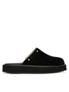 EMU Australia Klapki Maroo W13285 Czarny. Czarne klapki EMU Australia, bez wzorów, ze skóry, bez obcasa. Za 429,99 zł.