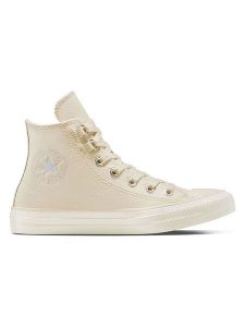 Converse Skórzane sneakersy "Chuck Taylor All Star Hi" w kolorze beżowym rozmiar: 38. Brązowe trampki Converse, bez wzorów, za kostkę, bez zapięcia. Za 234,95 zł.