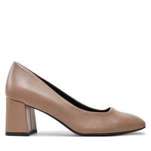 Czółenka Tamaris. Szare czółenka Tamaris, bez wzorów, bez obcasa, bez zapięcia. Za 249,99 zł.