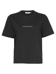 MOSS COPENHAGEN Koszulka "Terina" w kolorze czarnym rozmiar: M/L. Czarne bluzki Moss Copenhagen, l, bez wzorów, z bawełny, bez kołnierzyka, bez ramiączek. Za 52,55 zł.