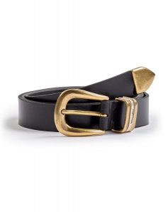 DAMSKI PASEK WRANGLER TRIPLE LOOP BELT BLACK 112344038. Czarne paski Wrangler, bez wzorów. Za 99,99 zł.