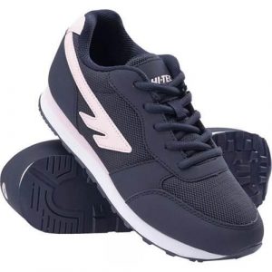 Buty do chodzenia damskie Hi-Tec Ernes. Niebieskie buty sportowe Hi-tec, bez wzorów, z gumy, bez zapięcia, trekkingowe. Za 241,00 zł.