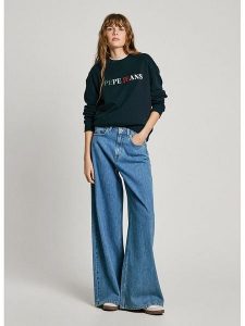 Pepe Jeans Bluza "Regan" w kolorze granatowym rozmiar: XL. Niebieskie bluzy Pepe Jeans, xl, bez wzorów, z jeansu, bez kaptura. Za 180,06 zł.