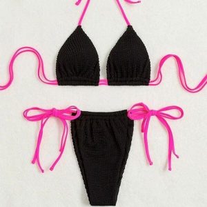 Strój kąpielowy dwuczęściowy wiązany na lato Shanae. Bikini Intica, bez wzorów. Za 129,00 zł.