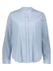 Gerry Weber Bluzka w kolorze błękitnym rozmiar: 44. Niebieskie bluzki Gerry Weber, bez wzorów, bez kołnierzyka, bez ramiączek. Za 157,35 zł.