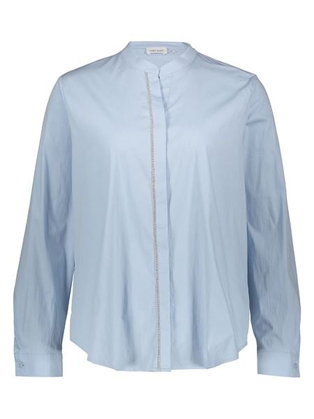 Gerry Weber Bluzka w kolorze błękitnym rozmiar: 44. Niebieskie bluzki Gerry Weber, bez wzorów, bez kołnierzyka, bez ramiączek. Za 209,33 zł.