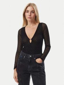 KARL LAGERFELD Body B4W47014 Czarny Slim Fit. Czarne body i gorsety KARL LAGERFELD, bez wzorów, z syntetyku. Za 529,99 zł.