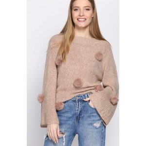 Różowy Sweter Magnificence. Swetry klasyczne marki Born2be. Za 64,99 zł.