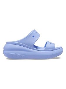Crocs Klapki "Classic Crush" w kolorze niebieskim rozmiar: 41/42. Niebieskie klapki Crocs, bez wzorów, z otwartym noskiem, bez obcasa, na platformie. Za 152,99 zł.