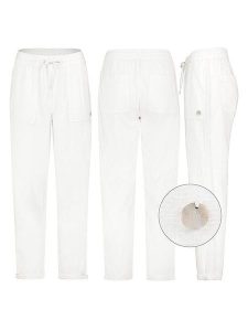 Eight2Nine Spodnie w kolorze białym rozmiar: M. Białe spodnie z wysokim stanem Eight2Nine, bez wzorów, z materiału, z podwyższonym stanem. Za 104,64 zł.