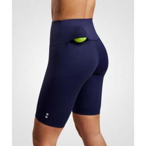 Legginsy do tenisa/padla damskie. Niebieskie legginsy NORDICDOTS, bez wzorów, z elastanu. Za 235,00 zł.